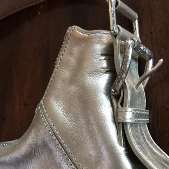 Vintage Michael Kors Gold Leather Purse Shoulder Bag - Picture 10 of 11